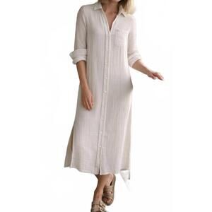 NEW FELICITE boyfriend maxi dress in birch
